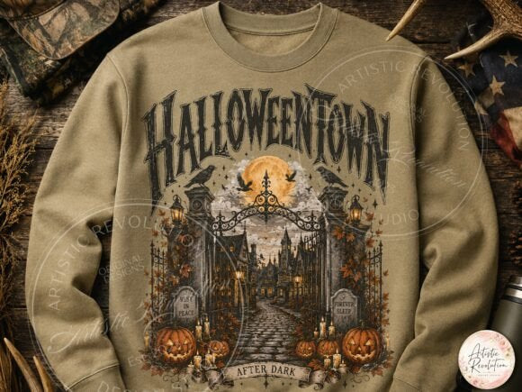 VINTAGE HALLOWEEN TOWN SPOOKY CUTE