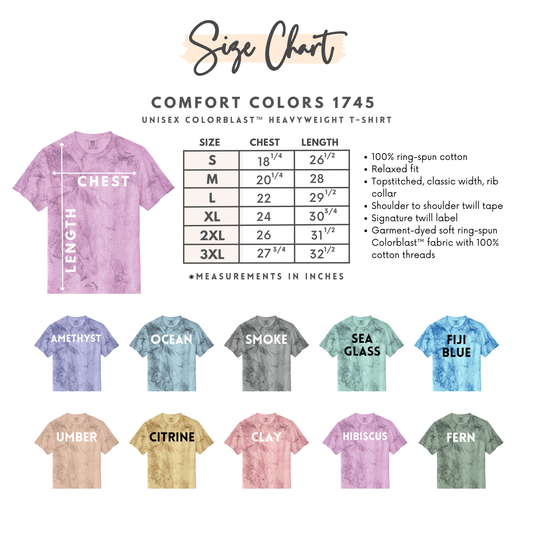 Adult Comfort Color Colorblast (1745) T-Shirt Blank Tee - Ready for your design