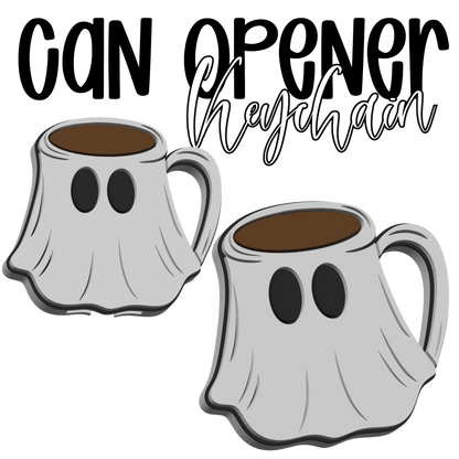 GHOST MUG Can Soda Opener Nail Saver Keychain
