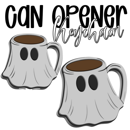 GHOST MUG Can Soda Opener Nail Saver Keychain
