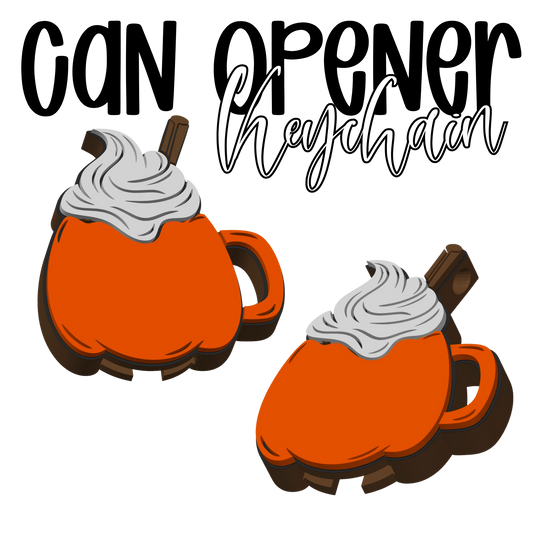 PUMPKIN SPICE MUG Can Soda Opener Nail Saver Keychain