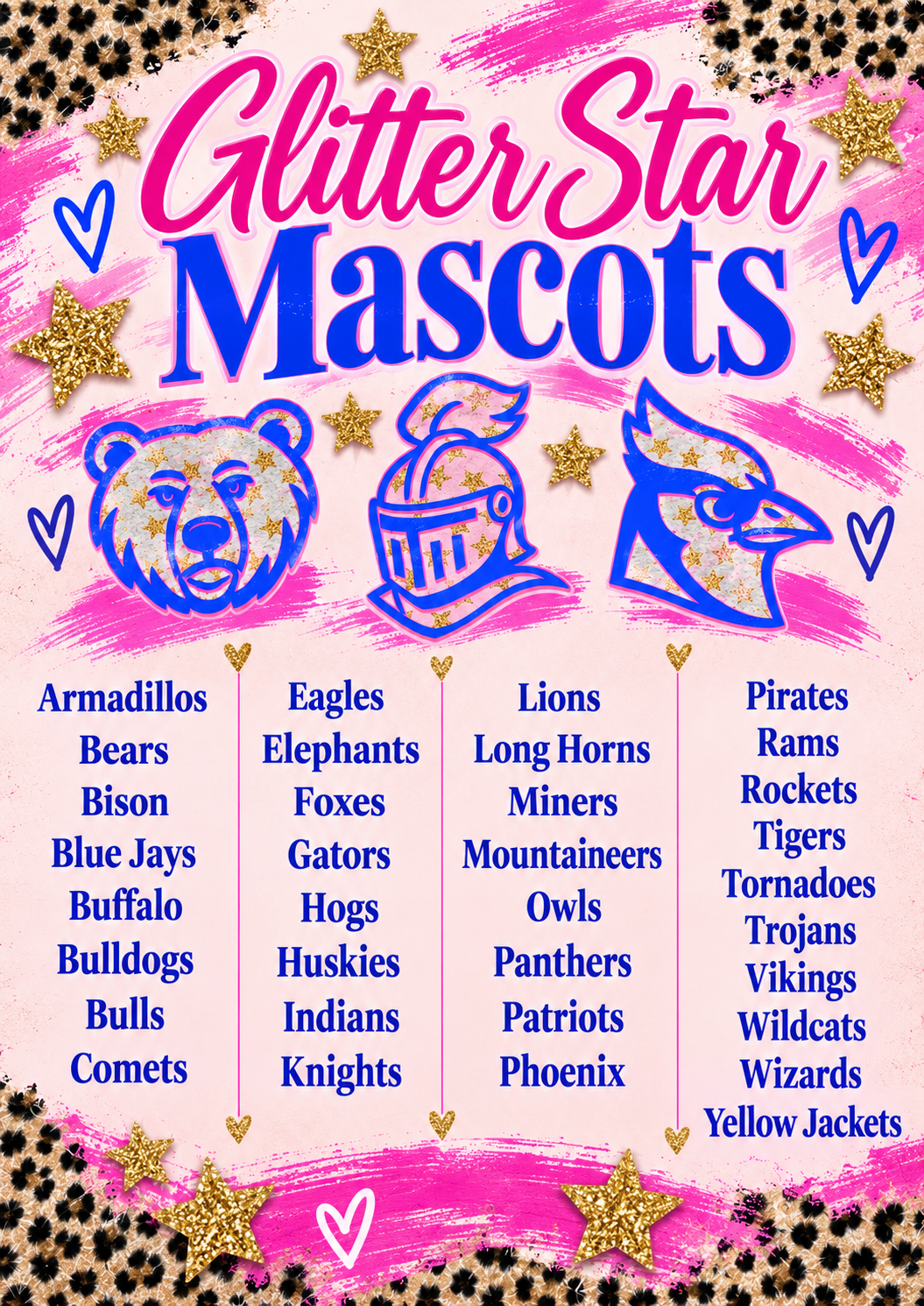 Glitter Star Mascots (34 Mascot Designs)