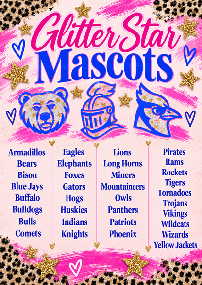 Glitter Star Mascots (34 Mascot Designs)