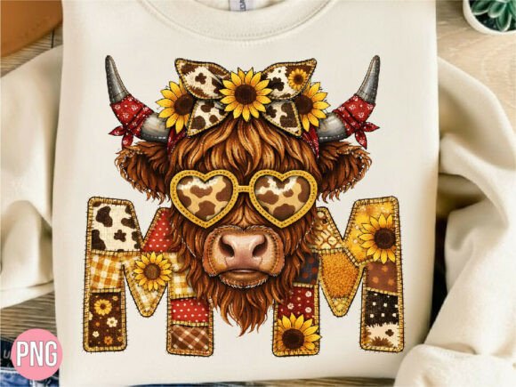 MOM COW LEOPARD SUNFLOWER - Shirts Hats Transfers