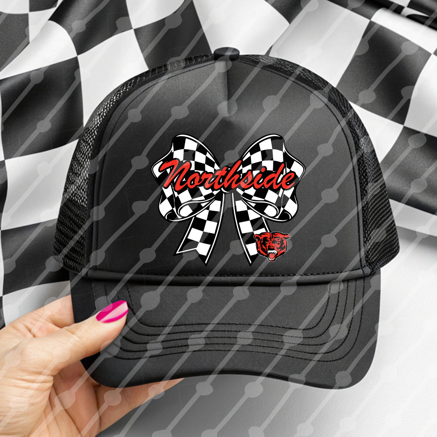 NORTHSIDE GRIZZLIES CHECKER BOW