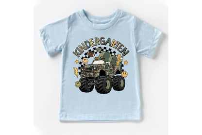 CAMO MONSTER TRUCK - FIRST DAY OF SCHOOL - BACK TO SCHOOL