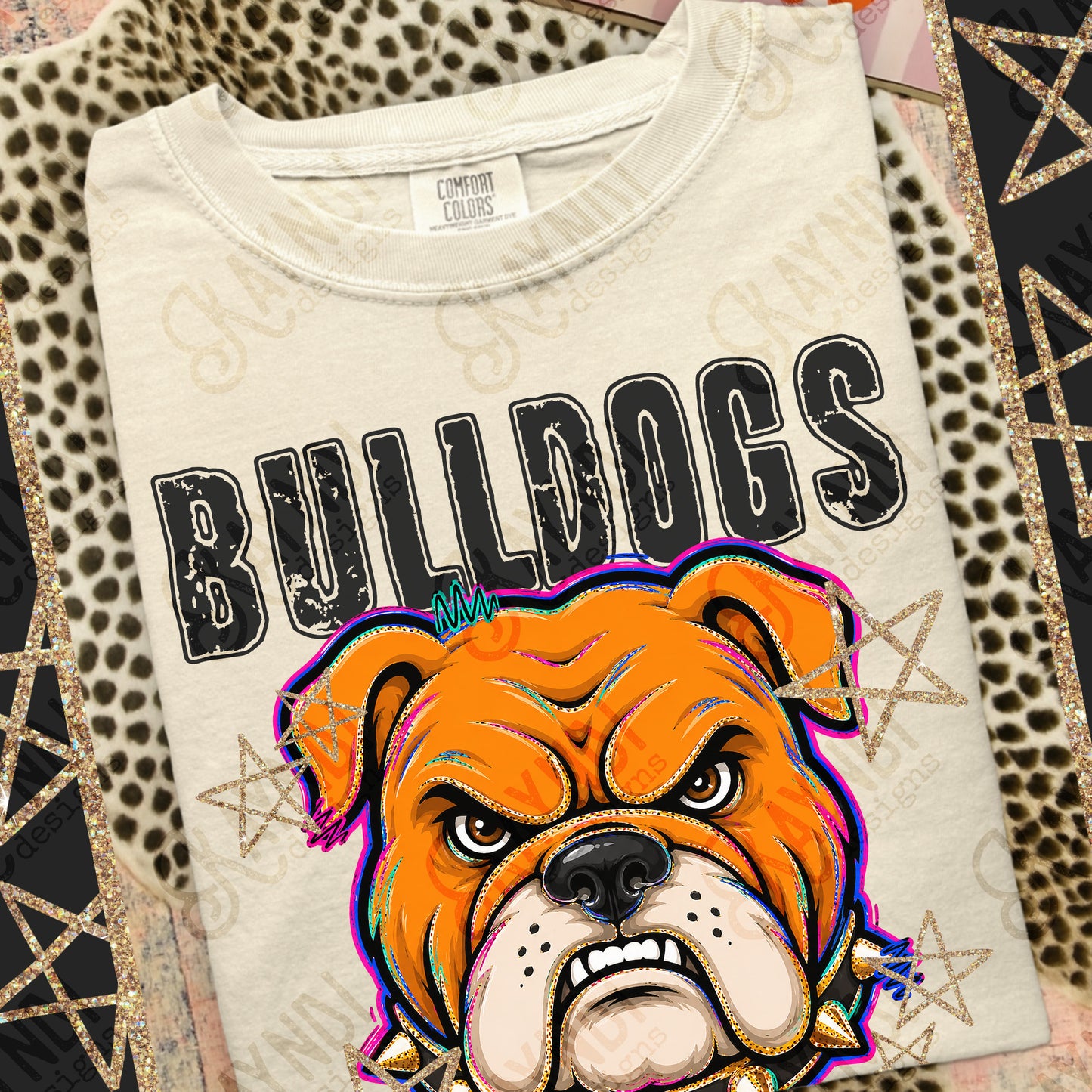 BULLDOGS MASCOT GRUNGE