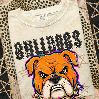 BULLDOGS MASCOT GRUNGE