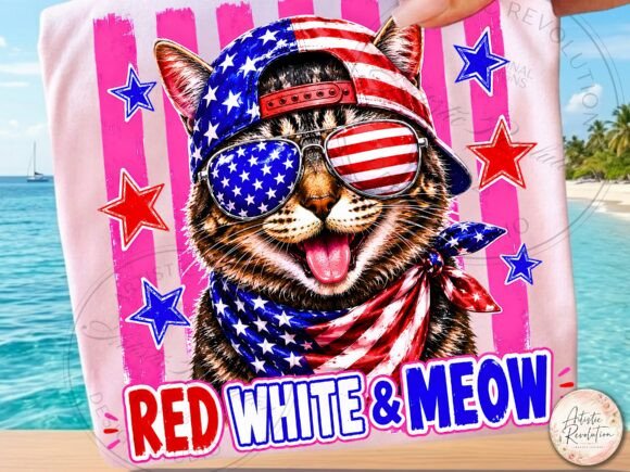 RED, WHITE, AND - Ready to Press DTF Transfer,  Trucker Hats, & Shirts