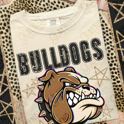BULLDOGS MASCOT GRUNGE