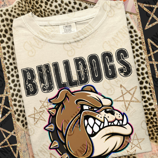 BULLDOGS MASCOT GRUNGE
