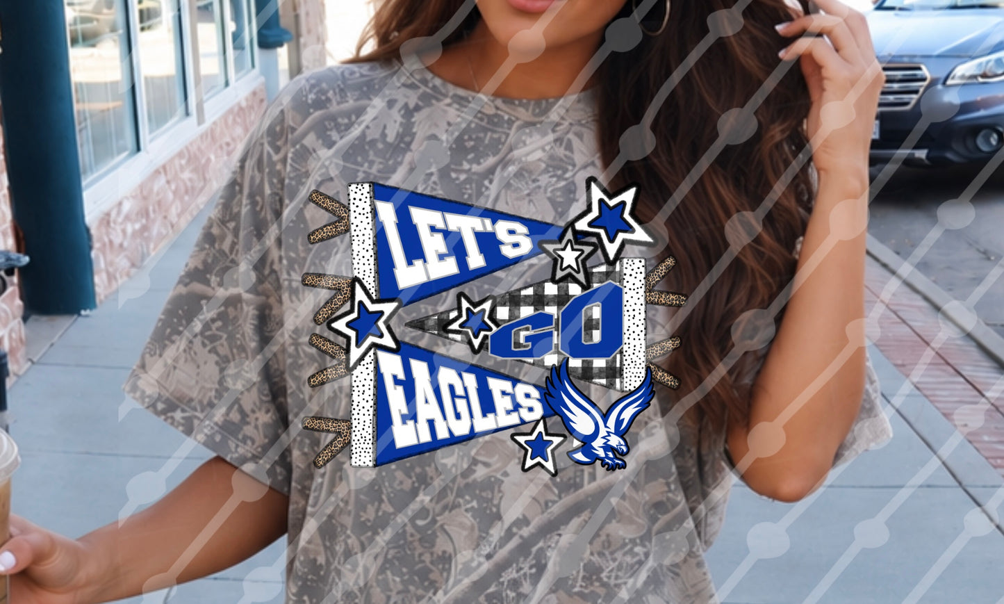 LETS GO EAGLES PENNANT