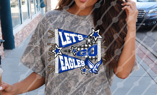 LETS GO EAGLES PENNANT