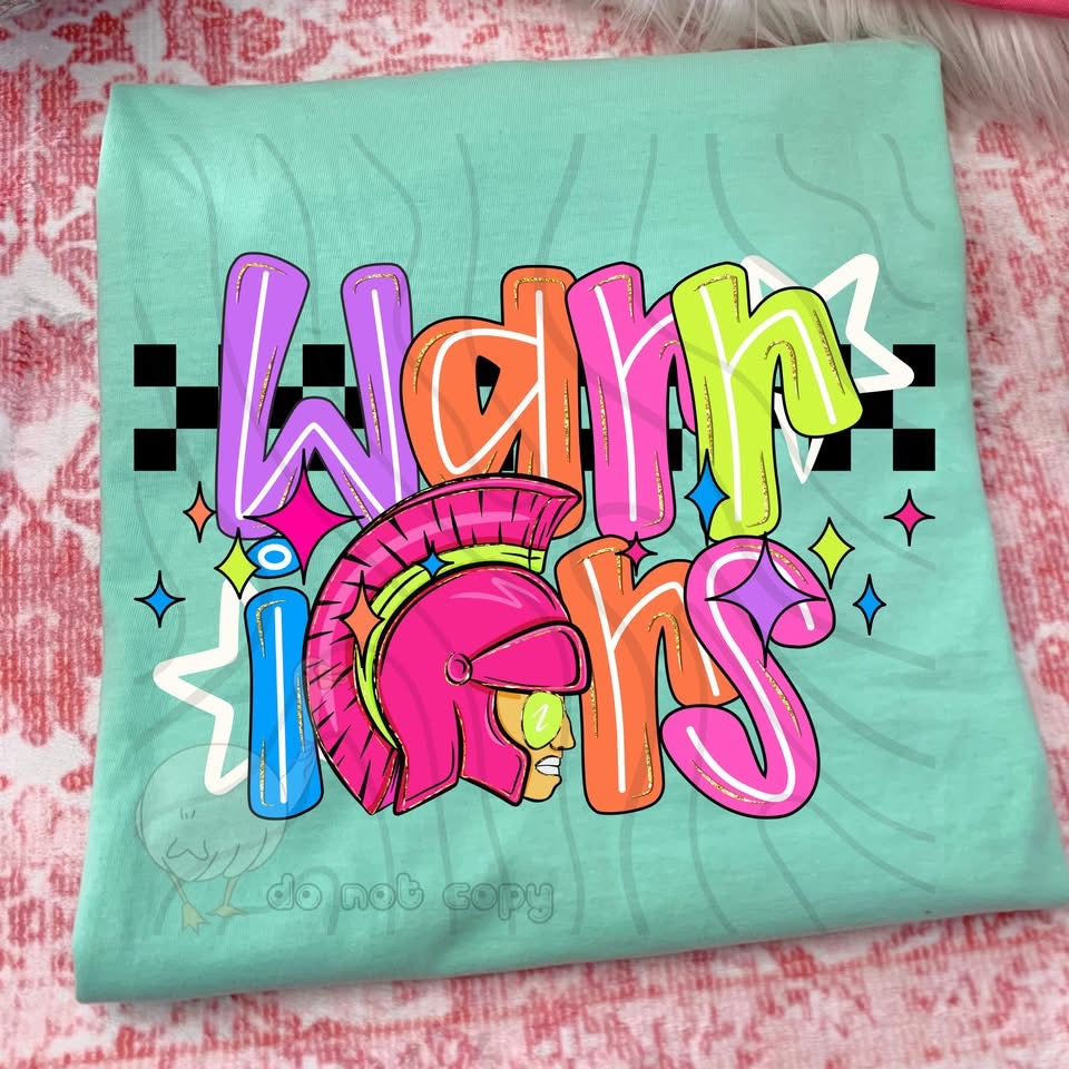 NEON CHECKERED MASCOTS