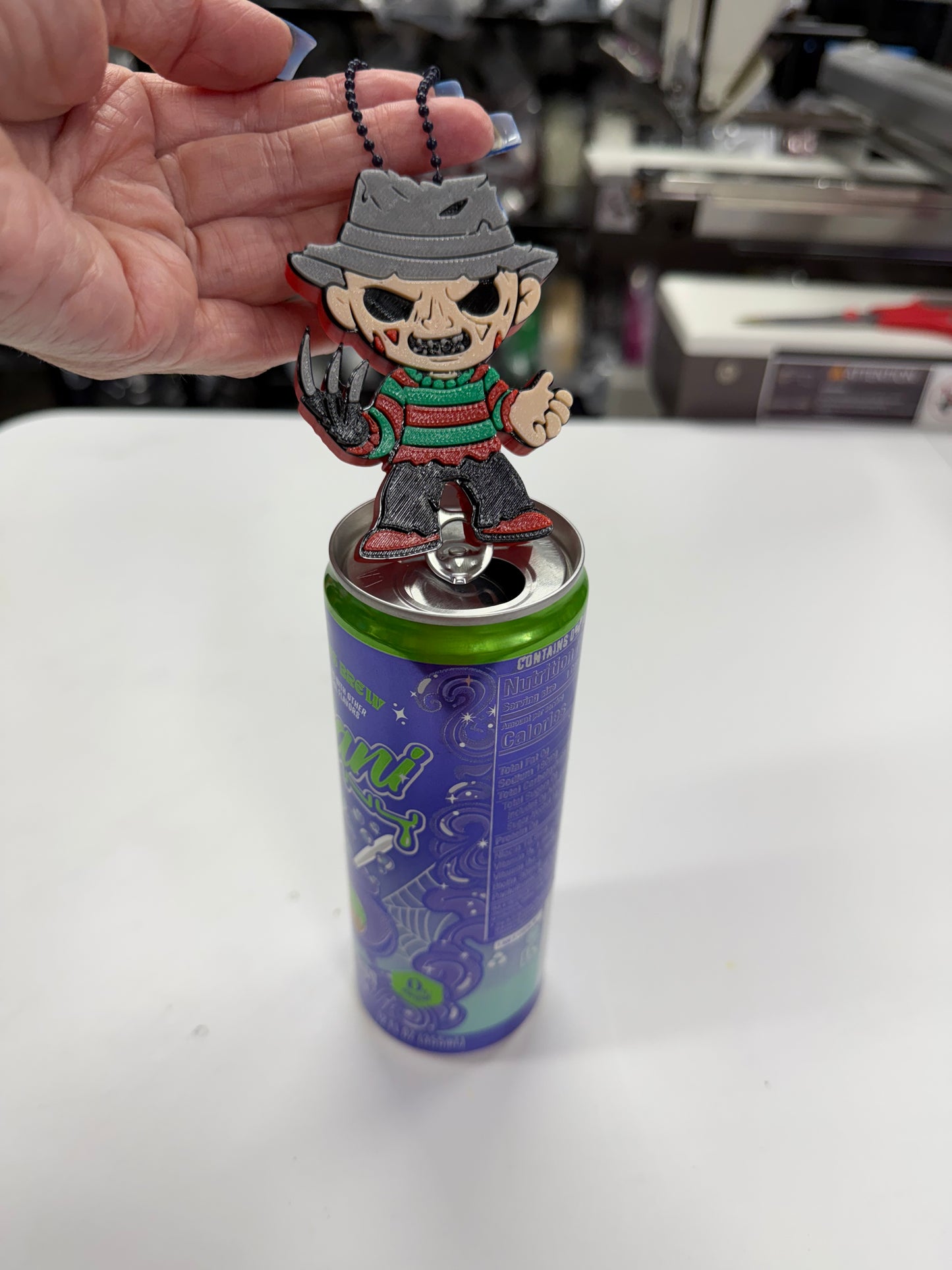 Freddy Soda Opener Nail Saver Keychain