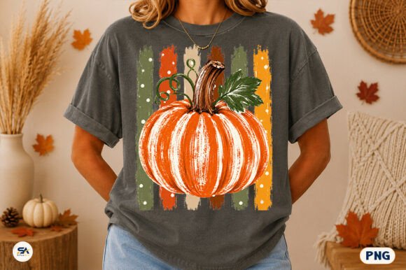 FALL DOTTED STRIPE PUMPKIN