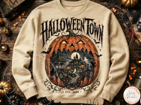 VINTAGE HALLOWEEN TOWN SPOOKY CUTE