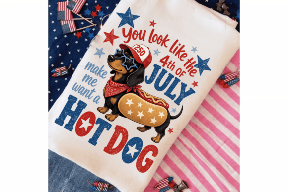 YOU LOOK LIKE - FUNNY 4th OF JULY DOG - Shirts - Hats - Ready to Press Transfers