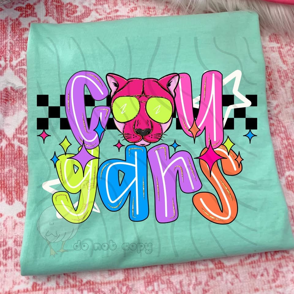 NEON CHECKERED MASCOTS