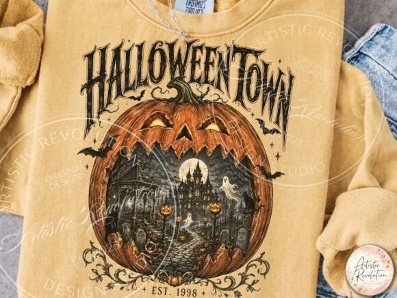 VINTAGE HALLOWEEN TOWN SPOOKY CUTE