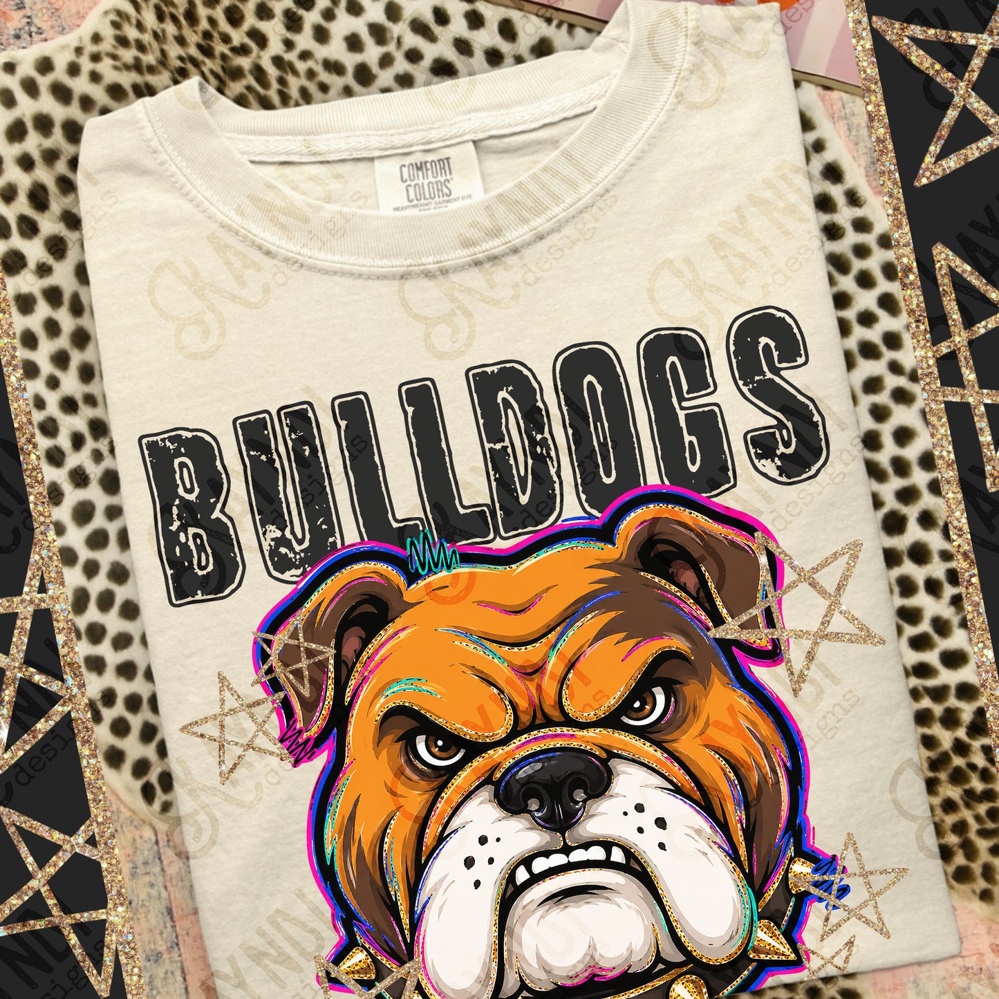 BULLDOGS MASCOT GRUNGE