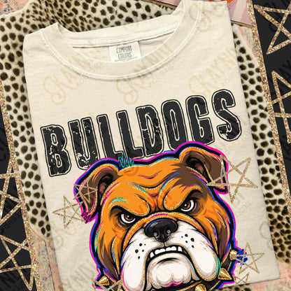 BULLDOGS MASCOT GRUNGE