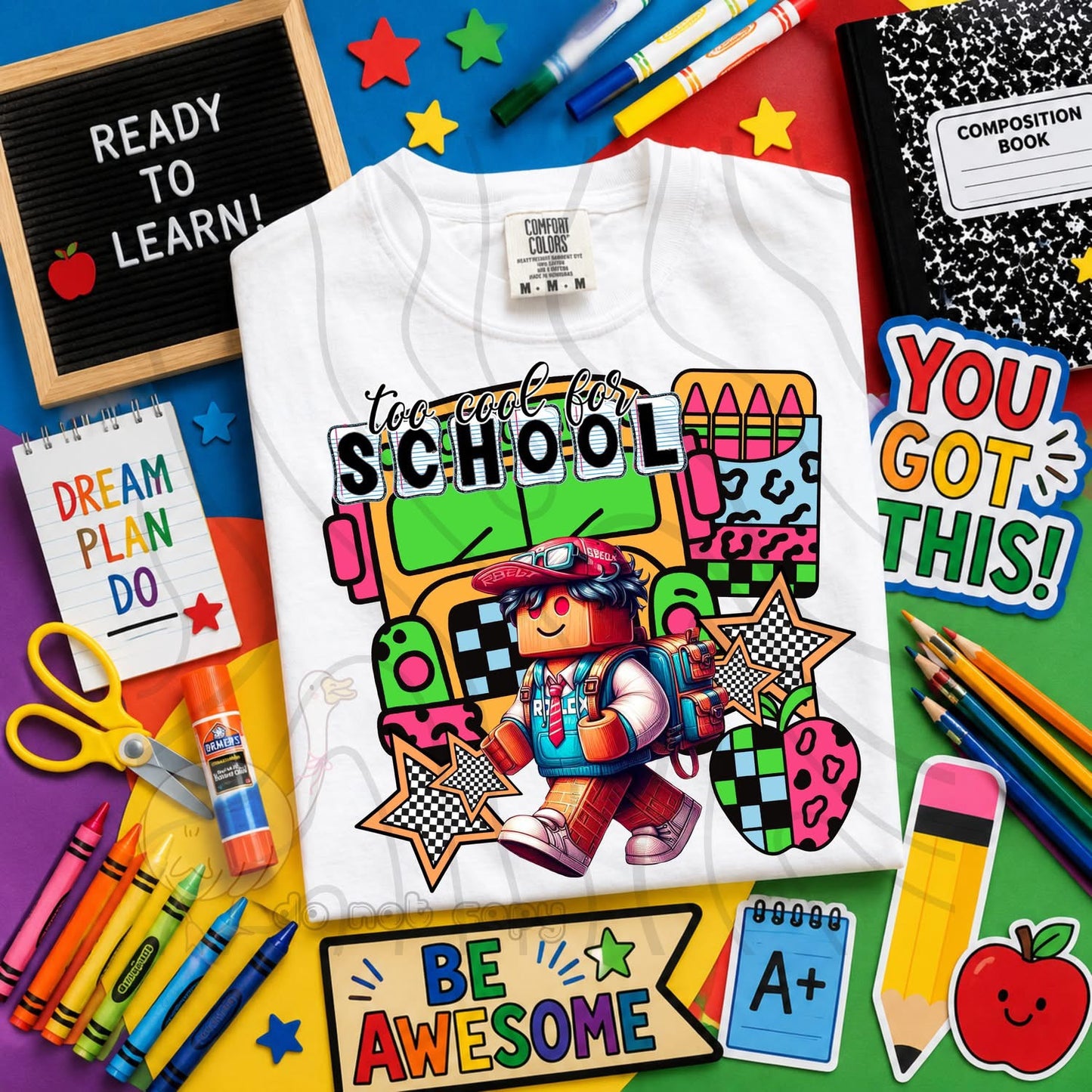 TOO COOL FOR SCHOOL - CHARACTER BUNDLE - FIRST DAY OF SCHOOL - BACK TO SCHOOL