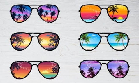Summer Sunglasses DTF Transfer Bundle - 6 Designs -