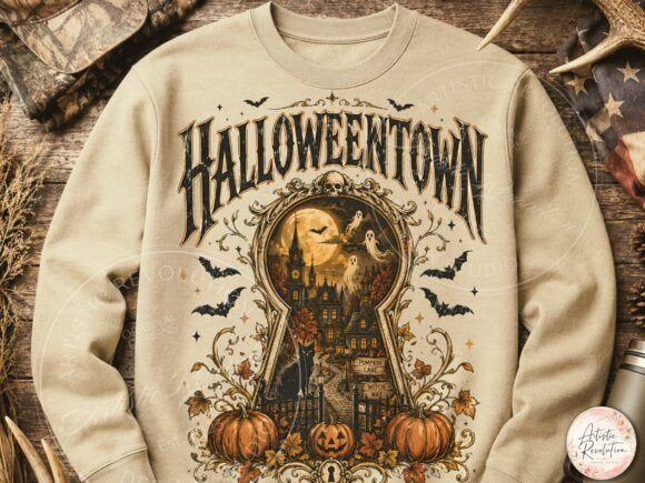 VINTAGE HALLOWEEN TOWN SPOOKY CUTE