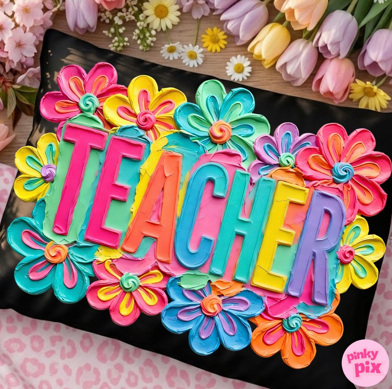 Teacher Teaching Bright Floral