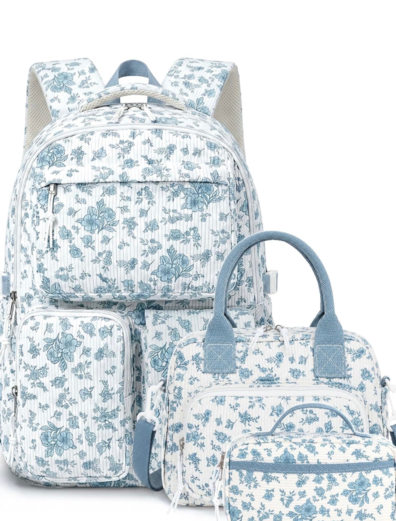 Corduroy 3 Piece Backpack Set