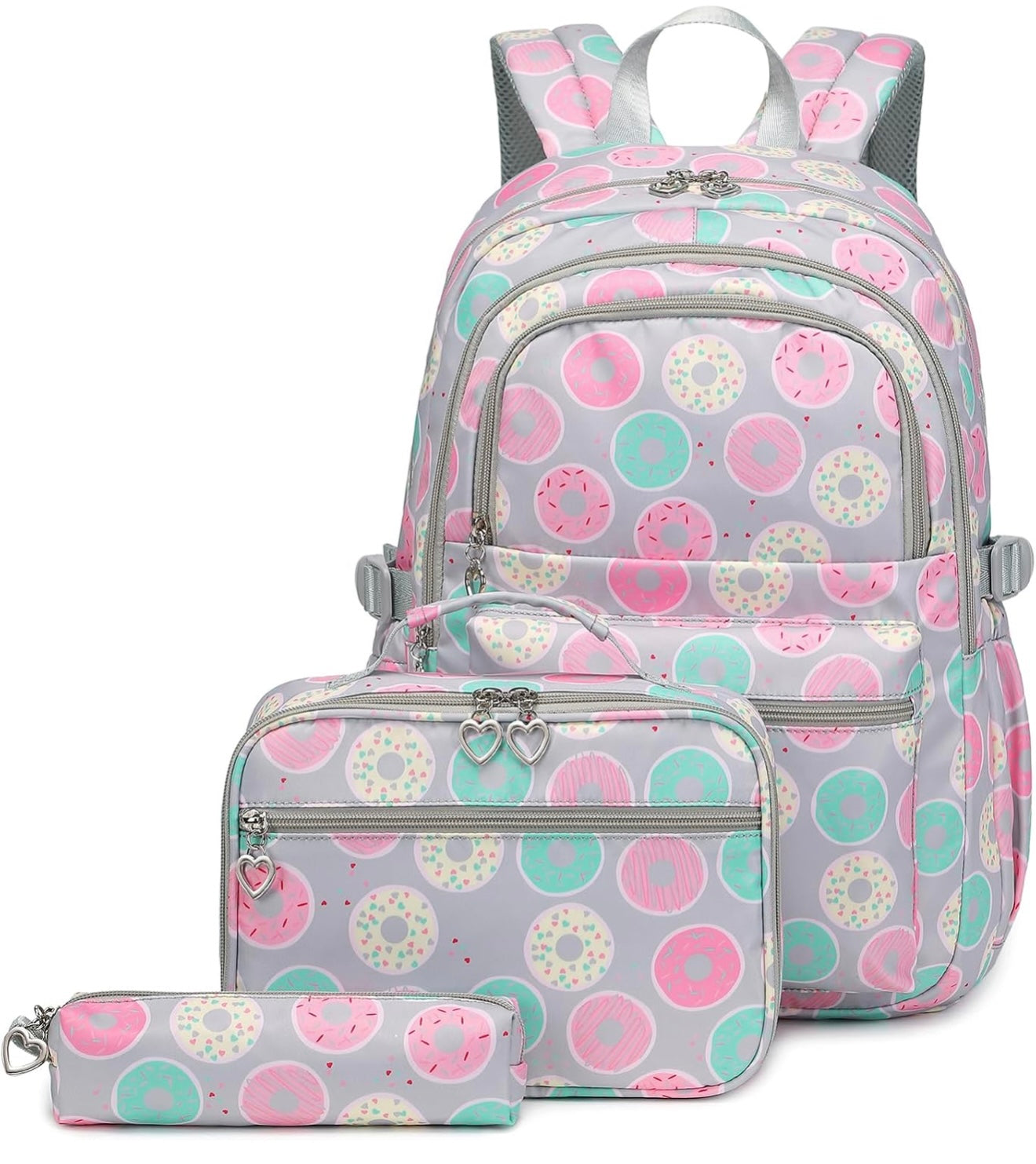 Donut Sprinkle 3 Piece Backpack Set