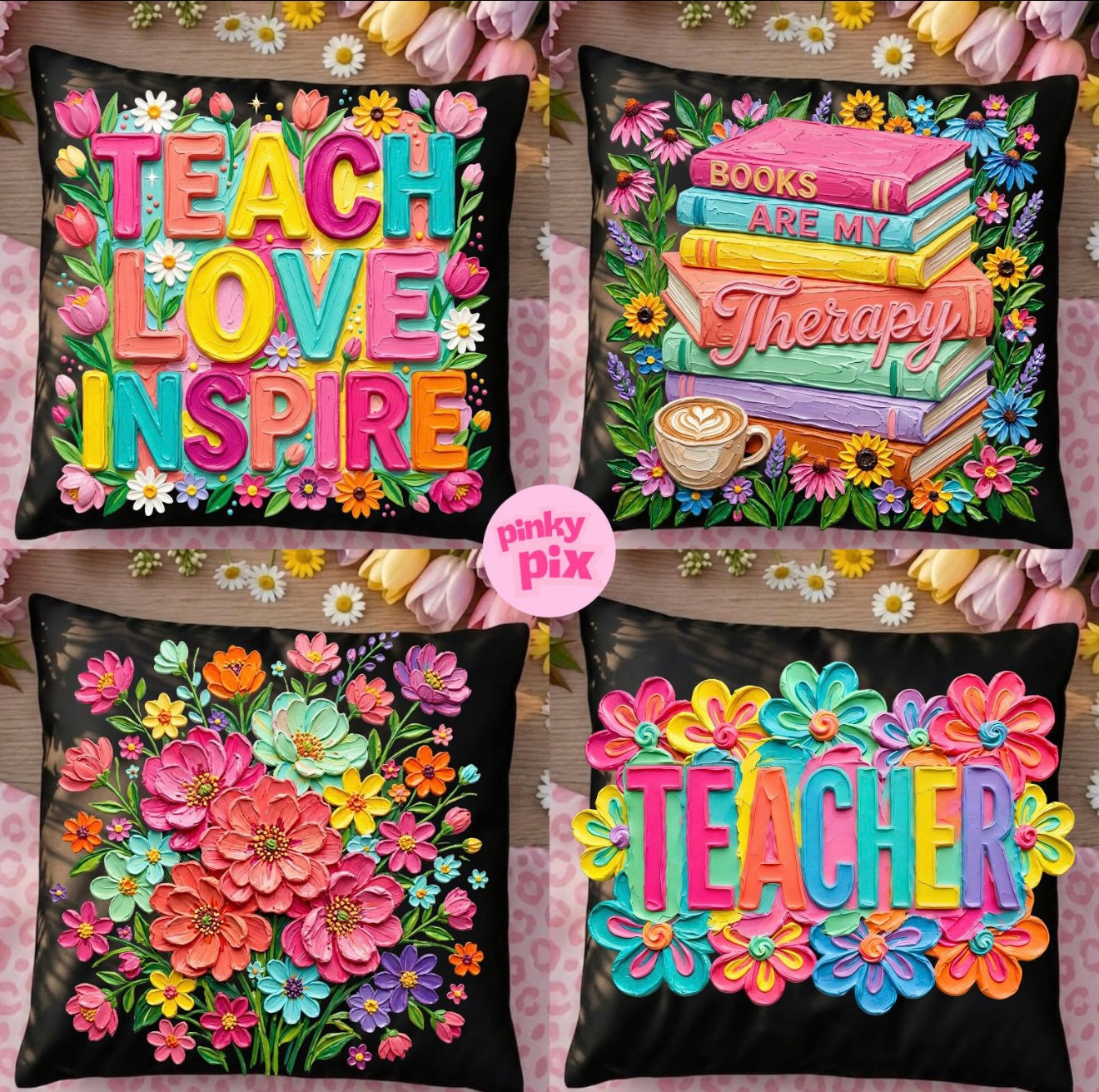 Teacher Teaching Bright Floral