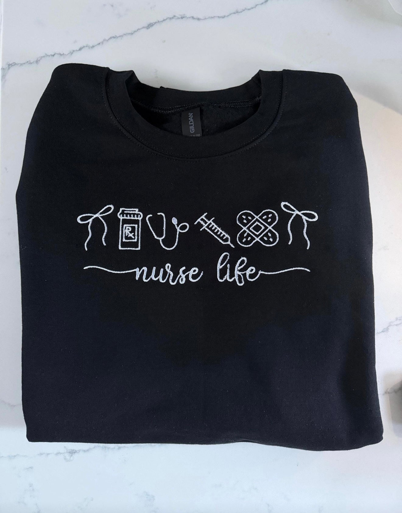 NURSELIFE -  EMBROIDERED CREWNECK SALE