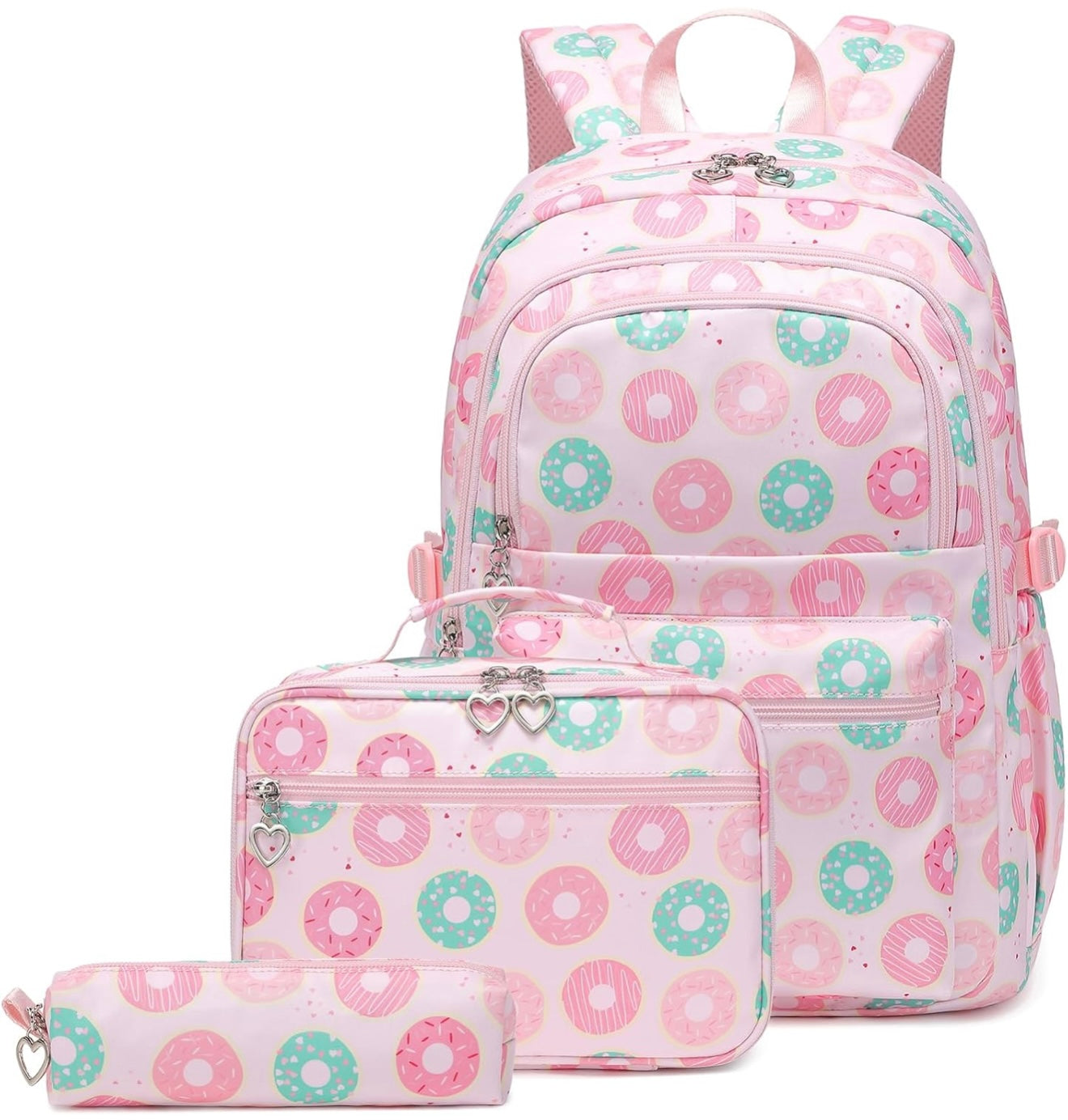 Donut Sprinkle 3 Piece Backpack Set