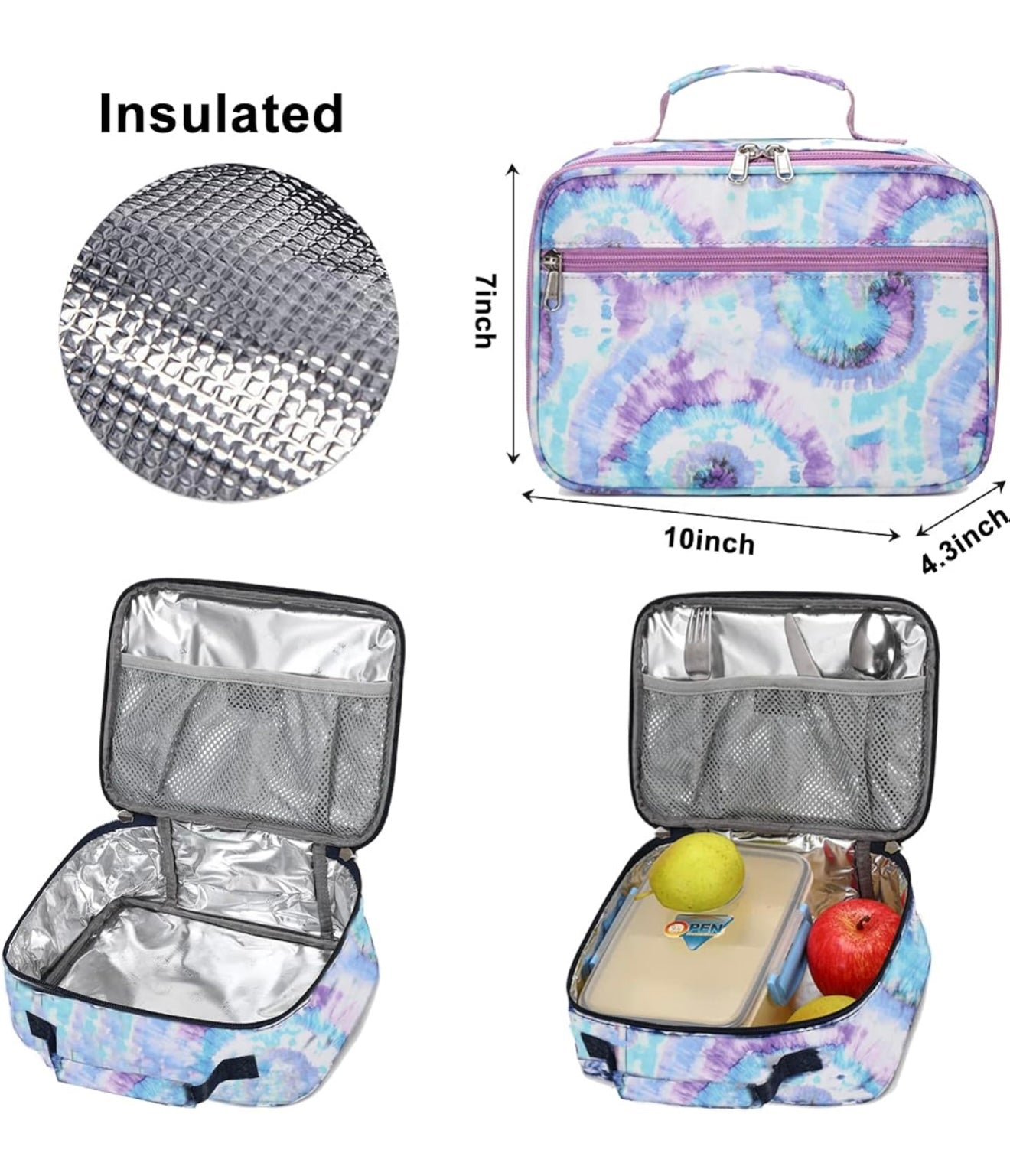 Tie Dye 3 Piece Backpack Set