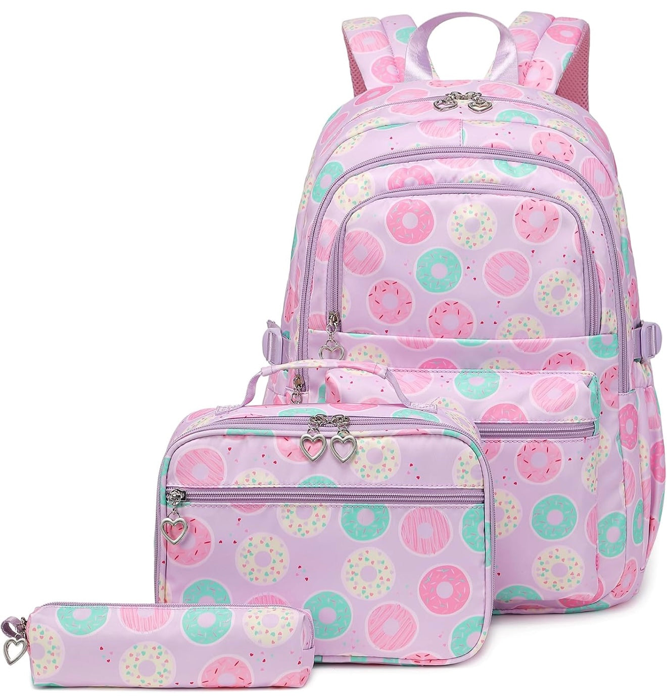 Donut Sprinkle 3 Piece Backpack Set
