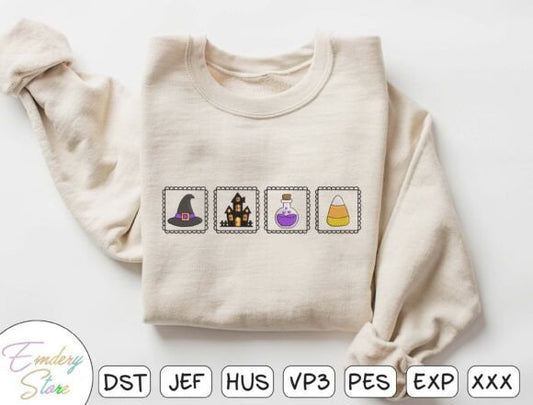 EMBROIDERED CREWNECK - SPOOKY