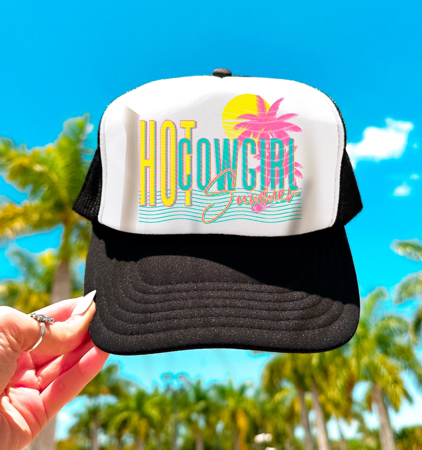 Hot Beach Hot Cowgirl Hot Summer Boats AND Hoes - Ready to Press DTF Transfer,  Trucker Hats, Shirts & Transfers