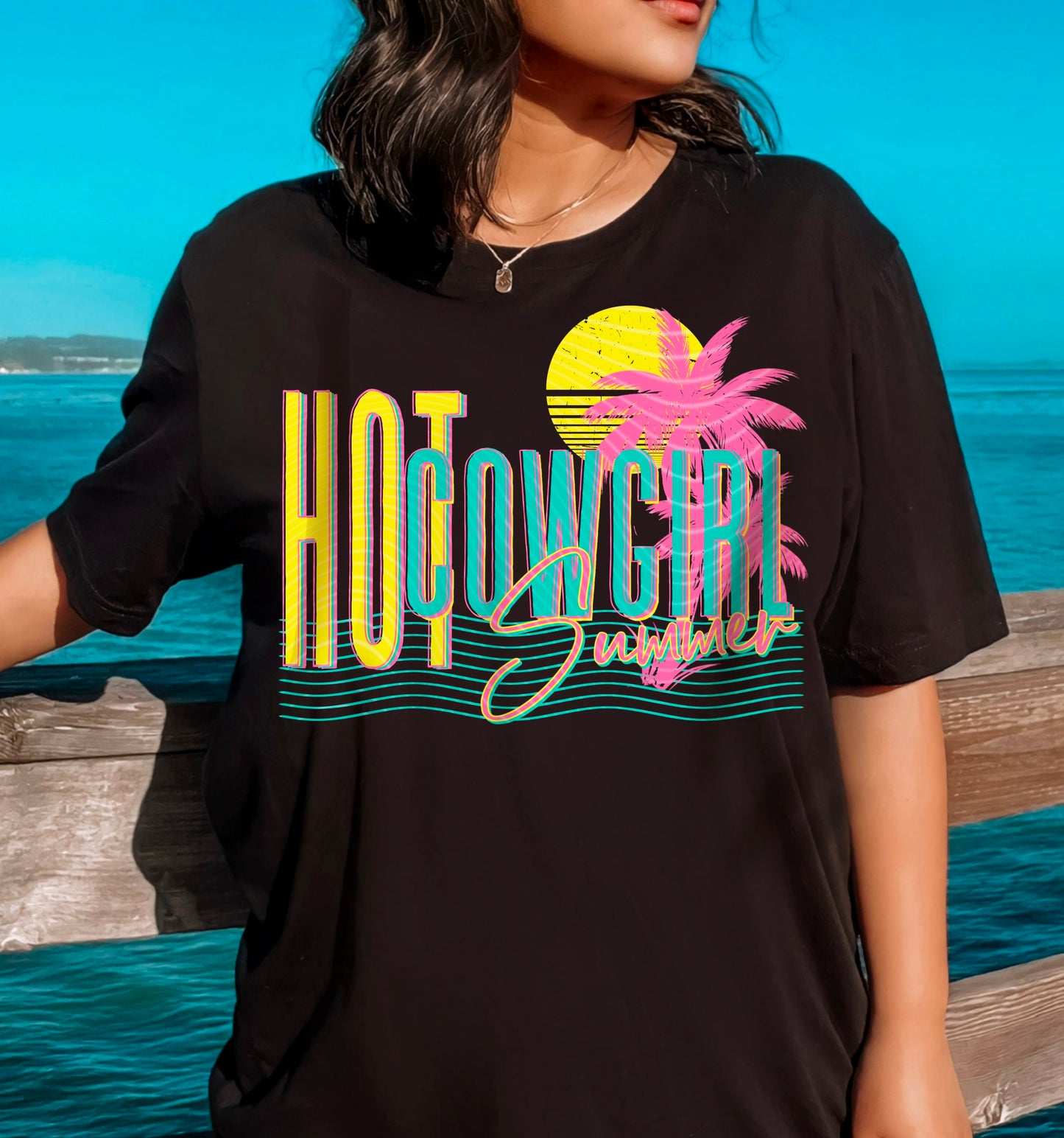 Hot Beach Hot Cowgirl Hot Summer Boats AND Hoes - Ready to Press DTF Transfer,  Trucker Hats, Shirts & Transfers