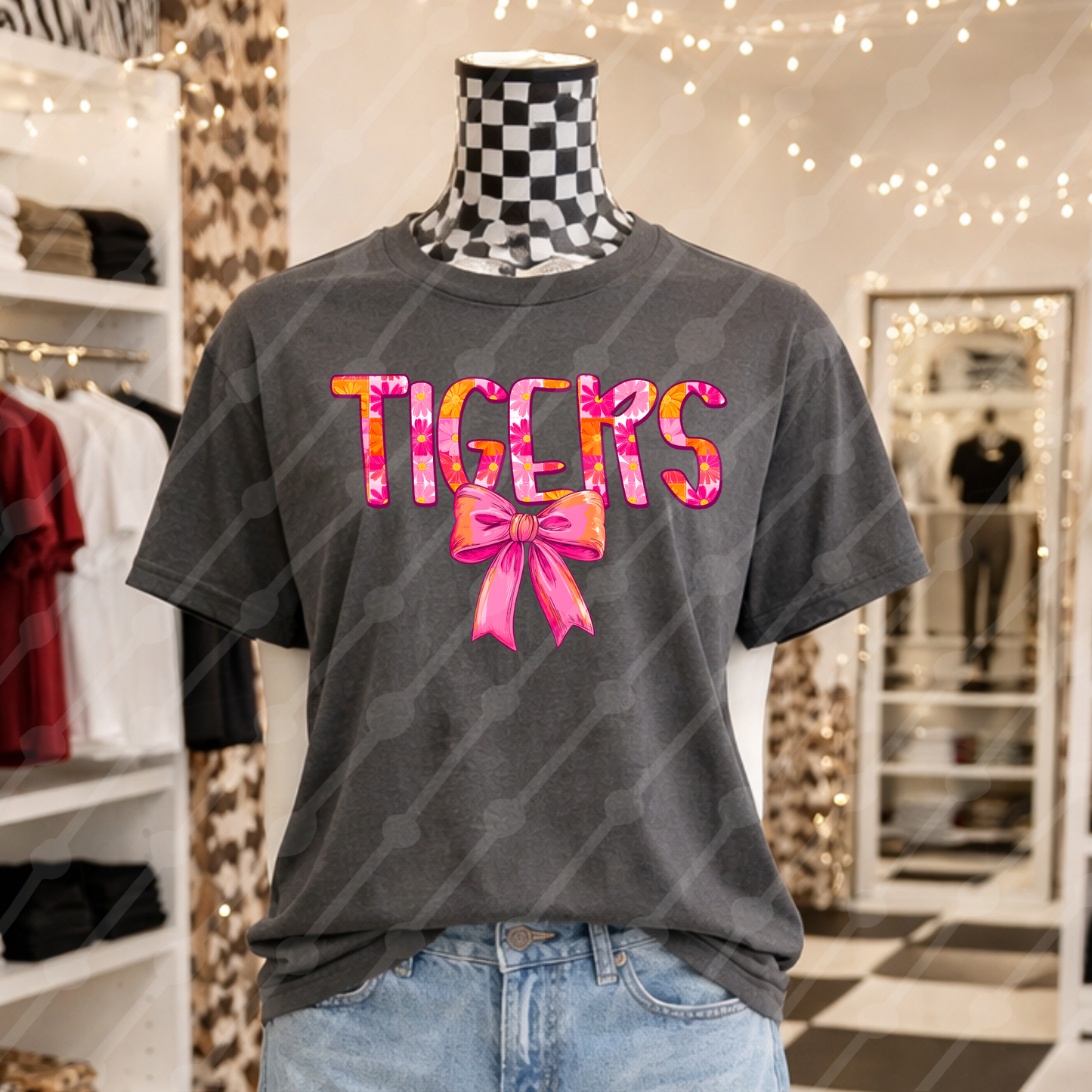 TIGERS FLORAL BOW