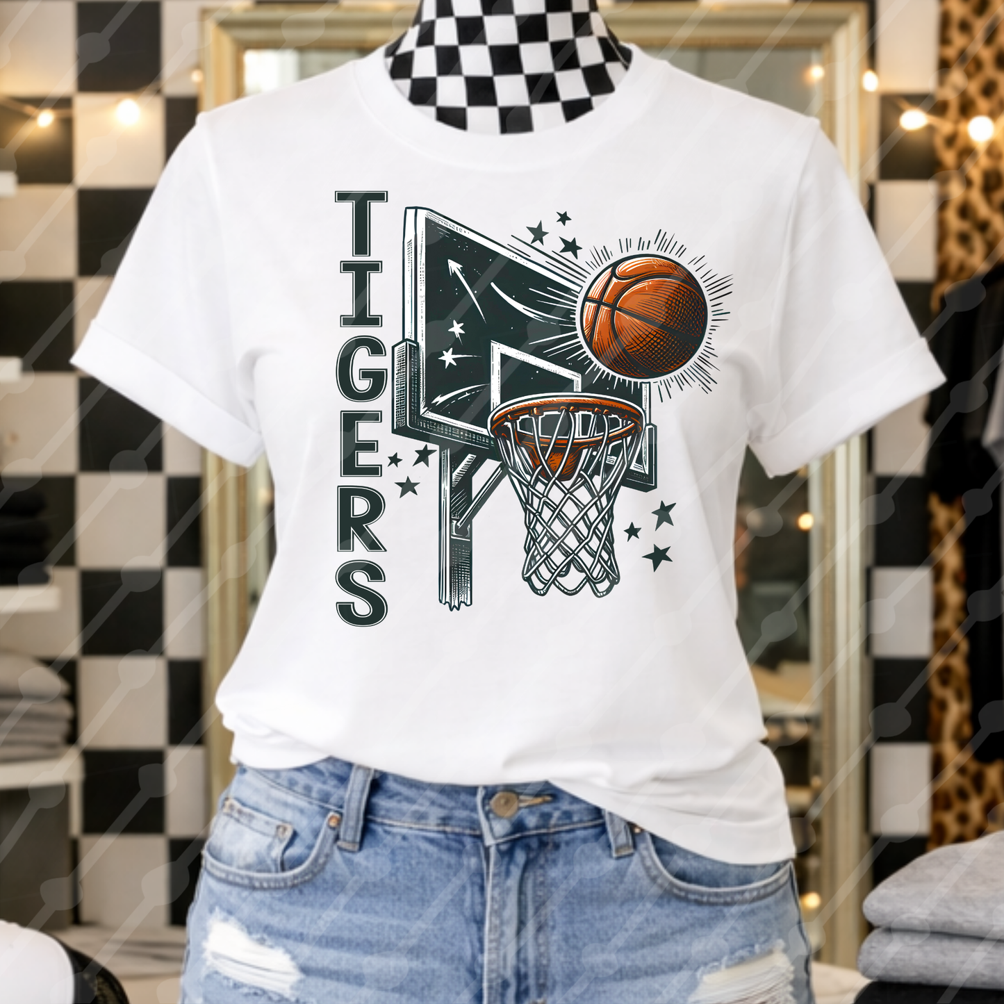 TIGERS BASKETBALL MASCOT SCHOOL SPIRIT