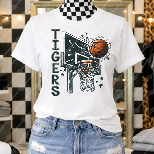TIGERS BASKETBALL MASCOT SCHOOL SPIRIT