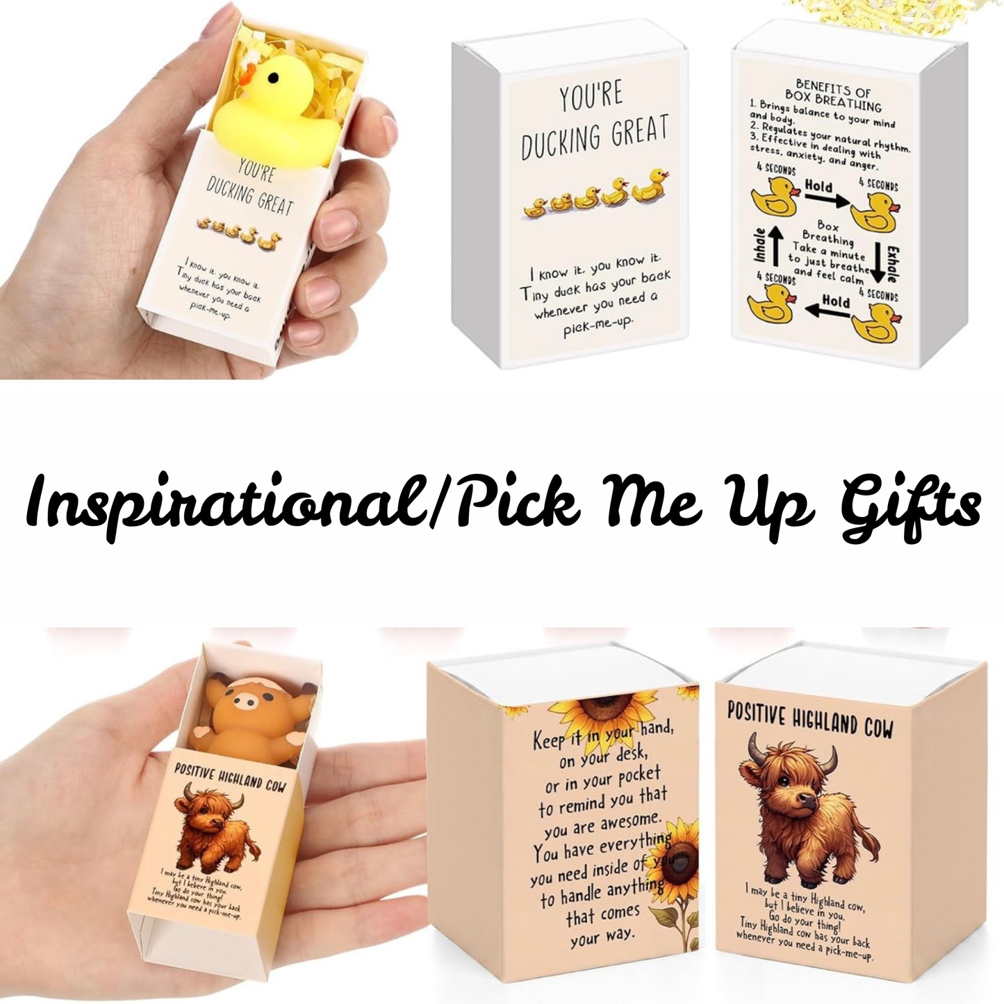 Duck/Cow Inspirational Pick Me Up Gifts - Make someone’s day