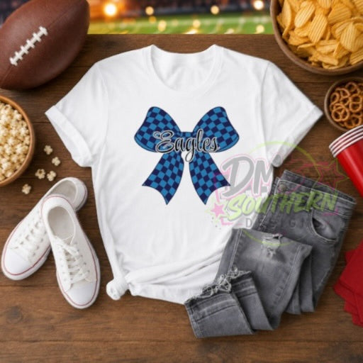EAGLES CHECKERED BOW