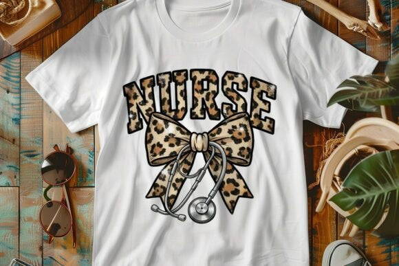 LEOPARD NURSE STETHOSCOPE BOW