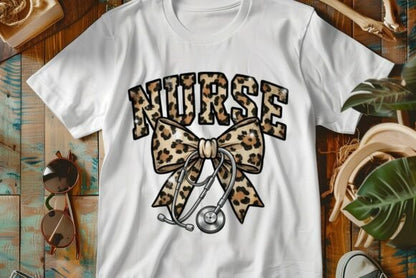 LEOPARD NURSE STETHOSCOPE BOW