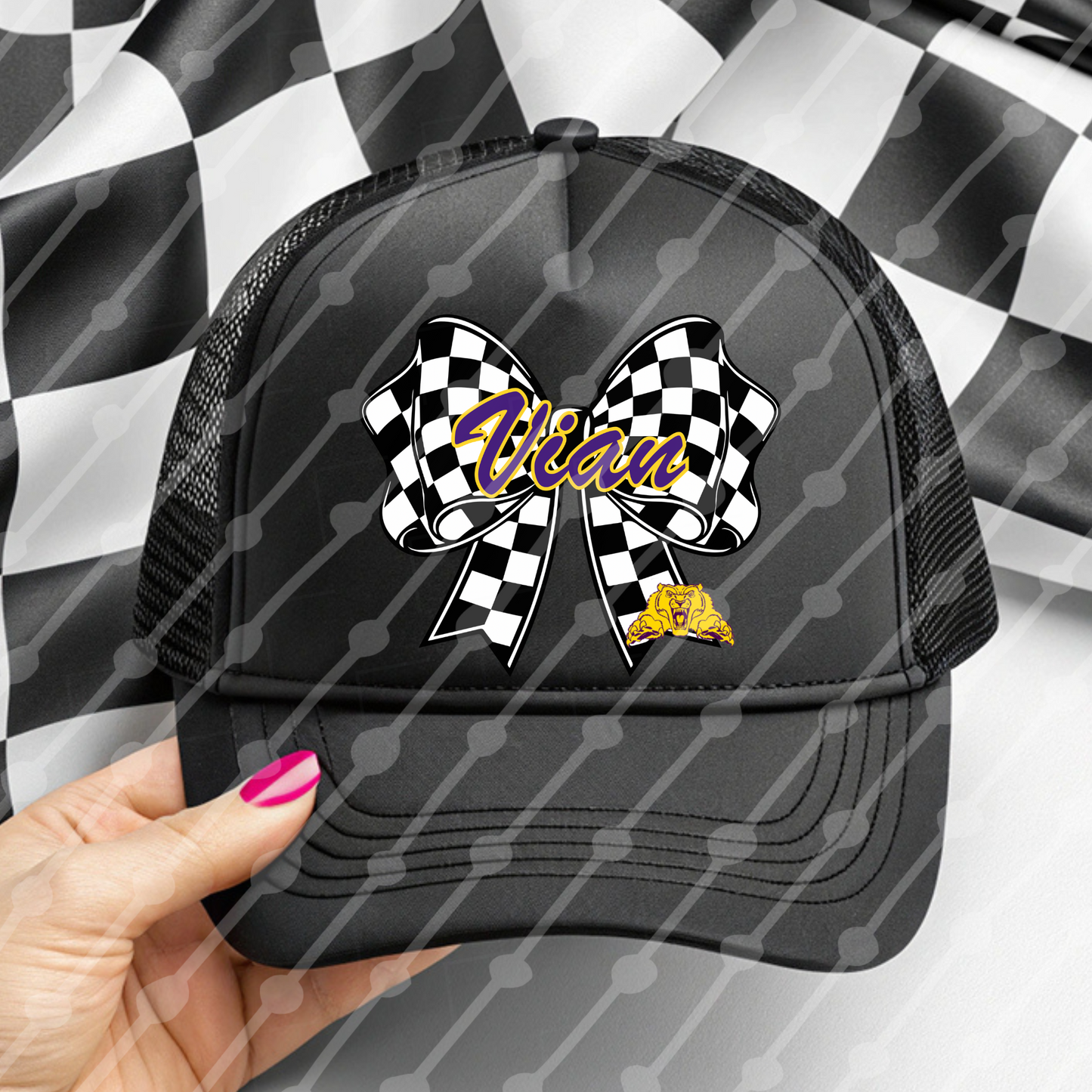 WOLVERINES VIAN CHECKERED BOW