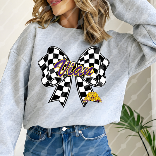 WOLVERINES VIAN CHECKERED BOW