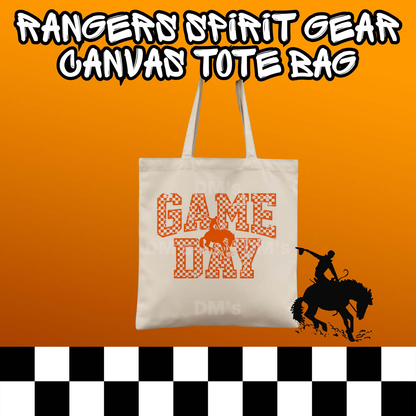 GAME DAY RANGERS SCHOOL SPIRIT TOTE BAG